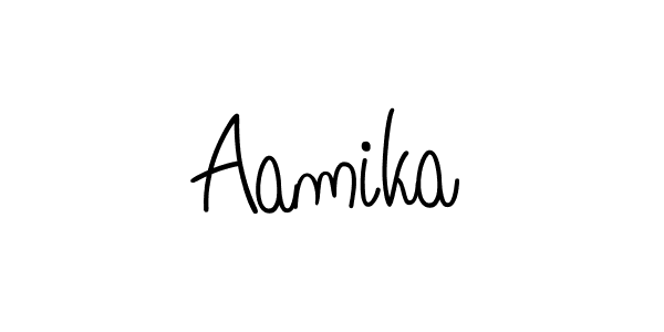 Use a signature maker to create a handwritten signature online. With this signature software, you can design (Angelique-Rose-font-FFP) your own signature for name Aamika. Aamika signature style 5 images and pictures png