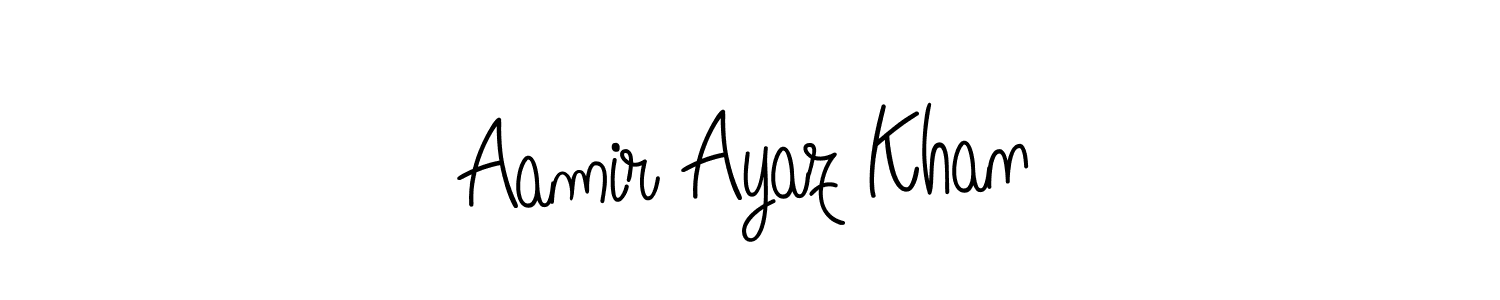 Make a beautiful signature design for name Aamir Ayaz Khan. With this signature (Angelique-Rose-font-FFP) style, you can create a handwritten signature for free. Aamir Ayaz Khan signature style 5 images and pictures png