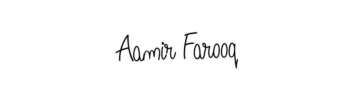 Make a beautiful signature design for name Aamir Farooq. With this signature (Angelique-Rose-font-FFP) style, you can create a handwritten signature for free. Aamir Farooq signature style 5 images and pictures png