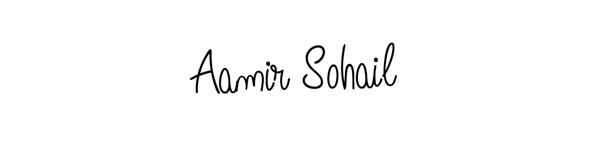 Use a signature maker to create a handwritten signature online. With this signature software, you can design (Angelique-Rose-font-FFP) your own signature for name Aamir Sohail. Aamir Sohail signature style 5 images and pictures png