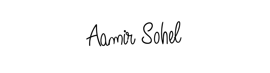 if you are searching for the best signature style for your name Aamir Sohel. so please give up your signature search. here we have designed multiple signature styles  using Angelique-Rose-font-FFP. Aamir Sohel signature style 5 images and pictures png