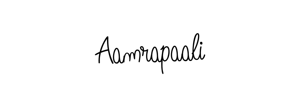 Use a signature maker to create a handwritten signature online. With this signature software, you can design (Angelique-Rose-font-FFP) your own signature for name Aamrapaali. Aamrapaali signature style 5 images and pictures png