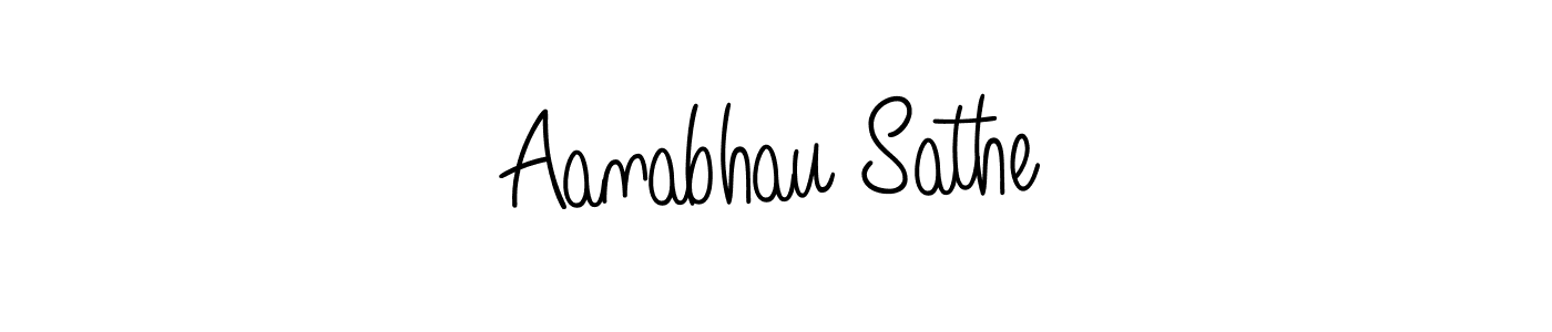 The best way (Angelique-Rose-font-FFP) to make a short signature is to pick only two or three words in your name. The name Aanabhau Sathe include a total of six letters. For converting this name. Aanabhau Sathe signature style 5 images and pictures png