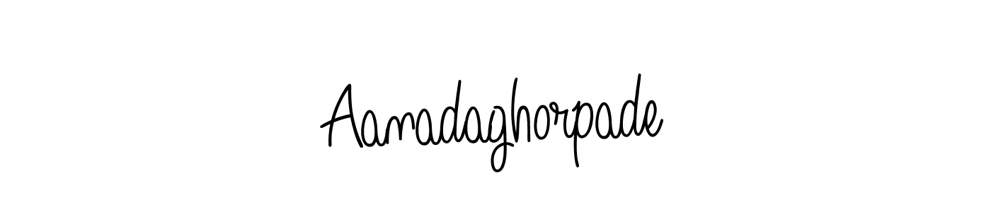 How to make Aanadaghorpade name signature. Use Angelique-Rose-font-FFP style for creating short signs online. This is the latest handwritten sign. Aanadaghorpade signature style 5 images and pictures png