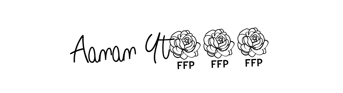 You should practise on your own different ways (Angelique-Rose-font-FFP) to write your name (Aanan Yt143) in signature. don't let someone else do it for you. Aanan Yt143 signature style 5 images and pictures png