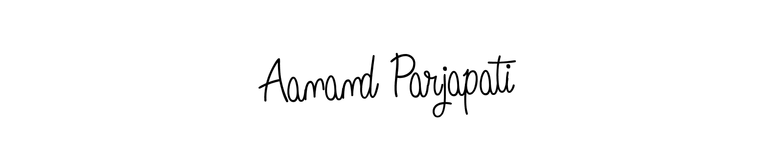 Design your own signature with our free online signature maker. With this signature software, you can create a handwritten (Angelique-Rose-font-FFP) signature for name Aanand Parjapati. Aanand Parjapati signature style 5 images and pictures png