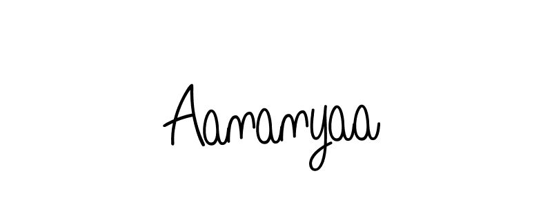 You should practise on your own different ways (Angelique-Rose-font-FFP) to write your name (Aananyaa) in signature. don't let someone else do it for you. Aananyaa signature style 5 images and pictures png