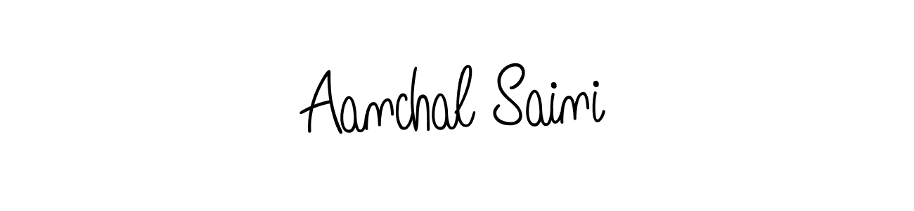 Design your own signature with our free online signature maker. With this signature software, you can create a handwritten (Angelique-Rose-font-FFP) signature for name Aanchal Saini. Aanchal Saini signature style 5 images and pictures png
