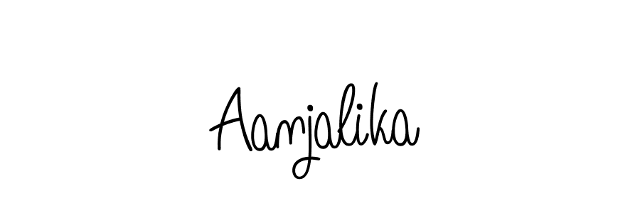 You should practise on your own different ways (Angelique-Rose-font-FFP) to write your name (Aanjalika) in signature. don't let someone else do it for you. Aanjalika signature style 5 images and pictures png