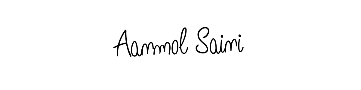 Aanmol Saini stylish signature style. Best Handwritten Sign (Angelique-Rose-font-FFP) for my name. Handwritten Signature Collection Ideas for my name Aanmol Saini. Aanmol Saini signature style 5 images and pictures png