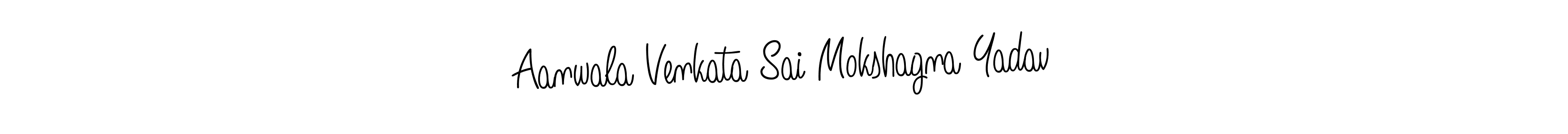 Make a beautiful signature design for name Aanwala Venkata Sai Mokshagna Yadav. With this signature (Angelique-Rose-font-FFP) style, you can create a handwritten signature for free. Aanwala Venkata Sai Mokshagna Yadav signature style 5 images and pictures png