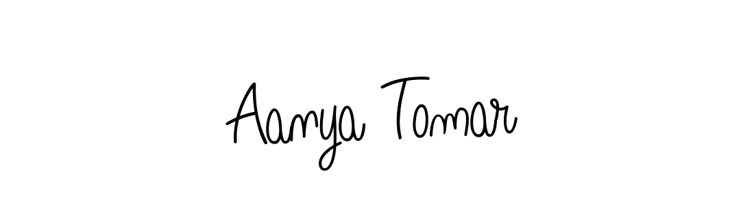 Aanya Tomar stylish signature style. Best Handwritten Sign (Angelique-Rose-font-FFP) for my name. Handwritten Signature Collection Ideas for my name Aanya Tomar. Aanya Tomar signature style 5 images and pictures png