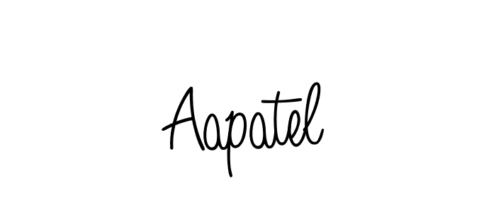 The best way (Angelique-Rose-font-FFP) to make a short signature is to pick only two or three words in your name. The name Aapatel include a total of six letters. For converting this name. Aapatel signature style 5 images and pictures png