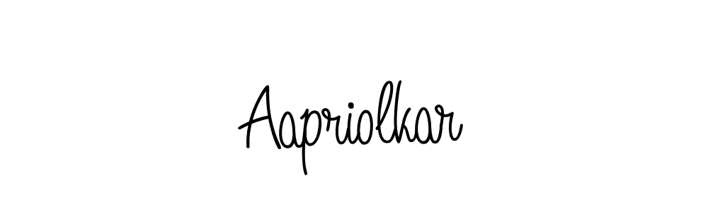 How to make Aapriolkar signature? Angelique-Rose-font-FFP is a professional autograph style. Create handwritten signature for Aapriolkar name. Aapriolkar signature style 5 images and pictures png