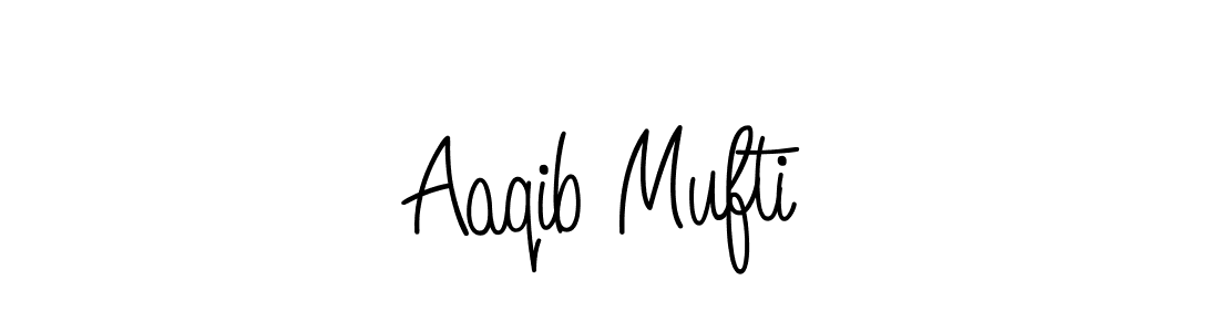 You should practise on your own different ways (Angelique-Rose-font-FFP) to write your name (Aaqib Mufti) in signature. don't let someone else do it for you. Aaqib Mufti signature style 5 images and pictures png