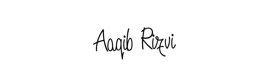 Use a signature maker to create a handwritten signature online. With this signature software, you can design (Angelique-Rose-font-FFP) your own signature for name Aaqib Rizvi. Aaqib Rizvi signature style 5 images and pictures png