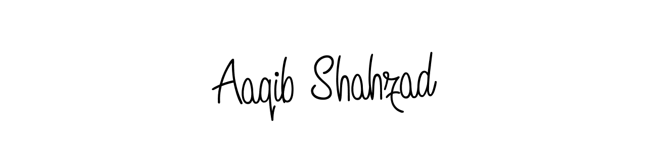 Use a signature maker to create a handwritten signature online. With this signature software, you can design (Angelique-Rose-font-FFP) your own signature for name Aaqib Shahzad. Aaqib Shahzad signature style 5 images and pictures png