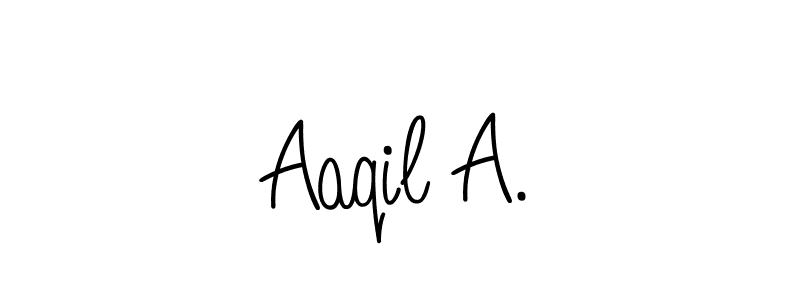 This is the best signature style for the Aaqil A. name. Also you like these signature font (Angelique-Rose-font-FFP). Mix name signature. Aaqil A. signature style 5 images and pictures png