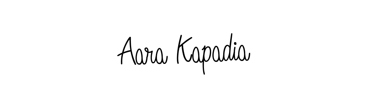 Use a signature maker to create a handwritten signature online. With this signature software, you can design (Angelique-Rose-font-FFP) your own signature for name Aara Kapadia. Aara Kapadia signature style 5 images and pictures png