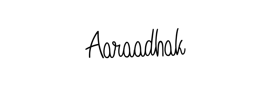 Make a beautiful signature design for name Aaraadhak. With this signature (Angelique-Rose-font-FFP) style, you can create a handwritten signature for free. Aaraadhak signature style 5 images and pictures png