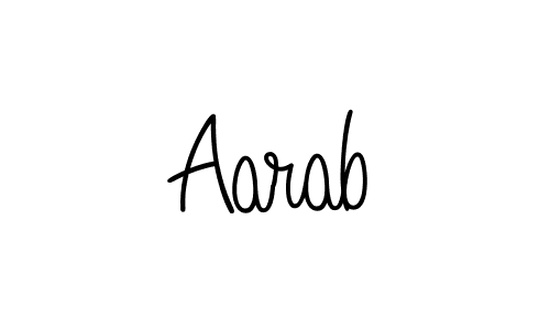 Make a beautiful signature design for name Aarab. With this signature (Angelique-Rose-font-FFP) style, you can create a handwritten signature for free. Aarab signature style 5 images and pictures png