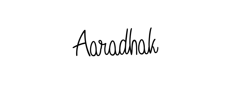 Use a signature maker to create a handwritten signature online. With this signature software, you can design (Angelique-Rose-font-FFP) your own signature for name Aaradhak. Aaradhak signature style 5 images and pictures png