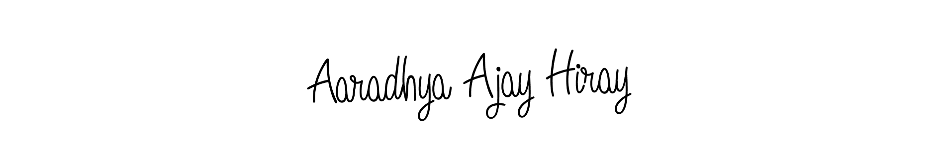 Make a beautiful signature design for name Aaradhya Ajay Hiray. With this signature (Angelique-Rose-font-FFP) style, you can create a handwritten signature for free. Aaradhya Ajay Hiray signature style 5 images and pictures png