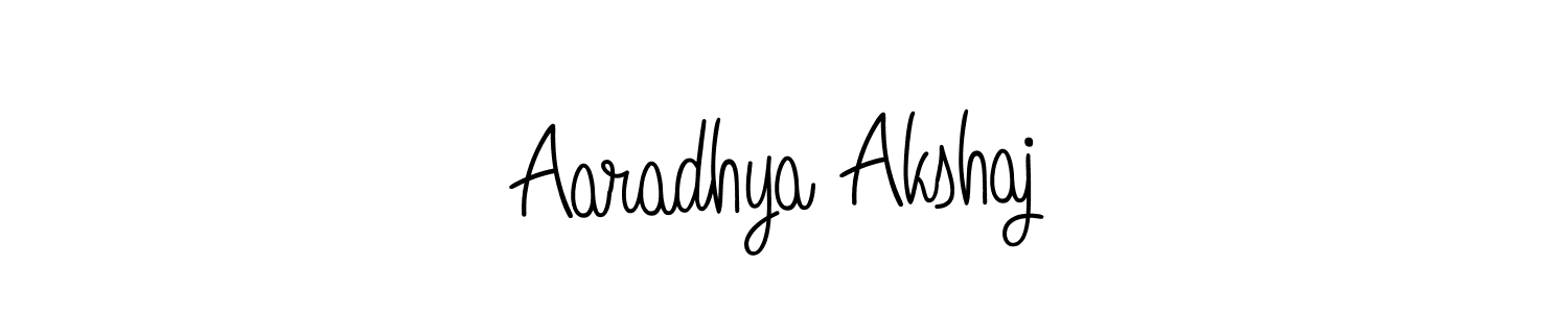 Create a beautiful signature design for name Aaradhya Akshaj. With this signature (Angelique-Rose-font-FFP) fonts, you can make a handwritten signature for free. Aaradhya Akshaj signature style 5 images and pictures png