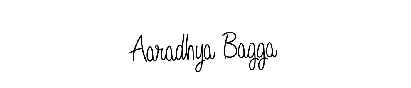 Use a signature maker to create a handwritten signature online. With this signature software, you can design (Angelique-Rose-font-FFP) your own signature for name Aaradhya Bagga. Aaradhya Bagga signature style 5 images and pictures png