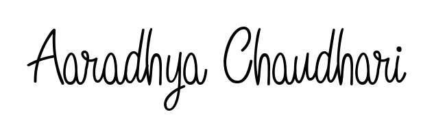 You should practise on your own different ways (Angelique-Rose-font-FFP) to write your name (Aaradhya Chaudhari) in signature. Don't let someone else do it for you. Aaradhya Chaudhari signature style 5 images and pictures png