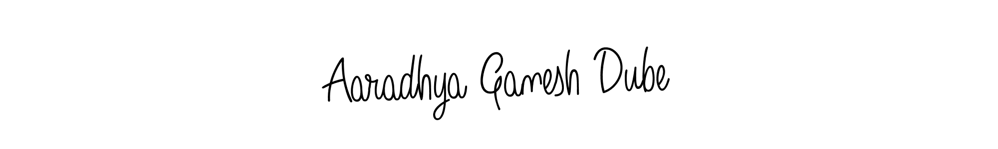 How to make Aaradhya Ganesh Dube name signature. Use Angelique-Rose-font-FFP style for creating short signs online. This is the latest handwritten sign. Aaradhya Ganesh Dube signature style 5 images and pictures png