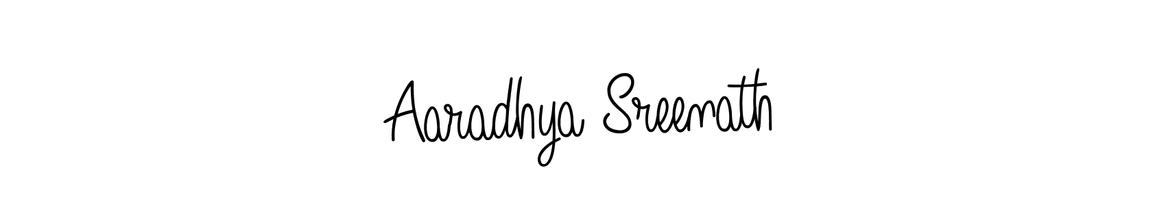 if you are searching for the best signature style for your name Aaradhya Sreenath. so please give up your signature search. here we have designed multiple signature styles  using Angelique-Rose-font-FFP. Aaradhya Sreenath signature style 5 images and pictures png