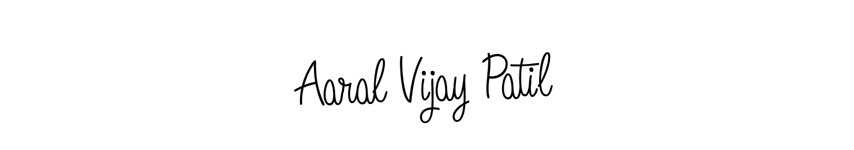 Create a beautiful signature design for name Aaral Vijay Patil. With this signature (Angelique-Rose-font-FFP) fonts, you can make a handwritten signature for free. Aaral Vijay Patil signature style 5 images and pictures png