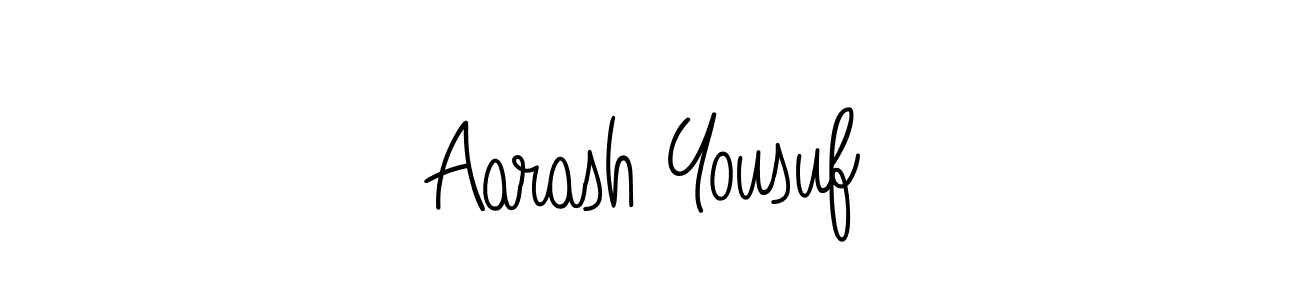 Create a beautiful signature design for name Aarash Yousuf. With this signature (Angelique-Rose-font-FFP) fonts, you can make a handwritten signature for free. Aarash Yousuf signature style 5 images and pictures png