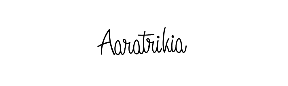 You should practise on your own different ways (Angelique-Rose-font-FFP) to write your name (Aaratrikia) in signature. don't let someone else do it for you. Aaratrikia signature style 5 images and pictures png