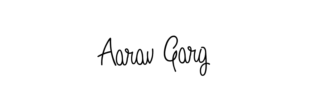 The best way (Angelique-Rose-font-FFP) to make a short signature is to pick only two or three words in your name. The name Aarav Garg include a total of six letters. For converting this name. Aarav Garg signature style 5 images and pictures png