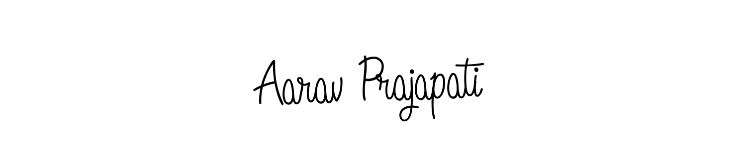 Design your own signature with our free online signature maker. With this signature software, you can create a handwritten (Angelique-Rose-font-FFP) signature for name Aarav Prajapati. Aarav Prajapati signature style 5 images and pictures png