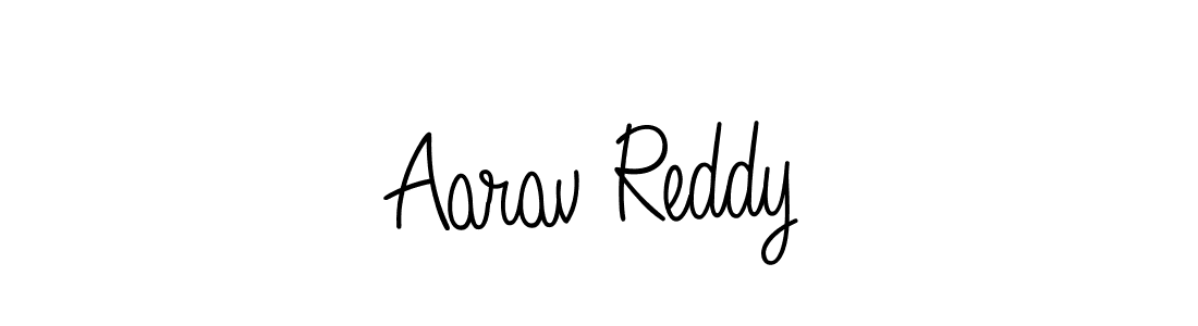 The best way (Angelique-Rose-font-FFP) to make a short signature is to pick only two or three words in your name. The name Aarav Reddy include a total of six letters. For converting this name. Aarav Reddy signature style 5 images and pictures png