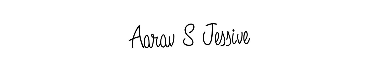 You should practise on your own different ways (Angelique-Rose-font-FFP) to write your name (Aarav S Jessive) in signature. don't let someone else do it for you. Aarav S Jessive signature style 5 images and pictures png