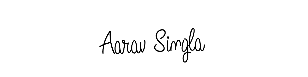 Use a signature maker to create a handwritten signature online. With this signature software, you can design (Angelique-Rose-font-FFP) your own signature for name Aarav Singla. Aarav Singla signature style 5 images and pictures png