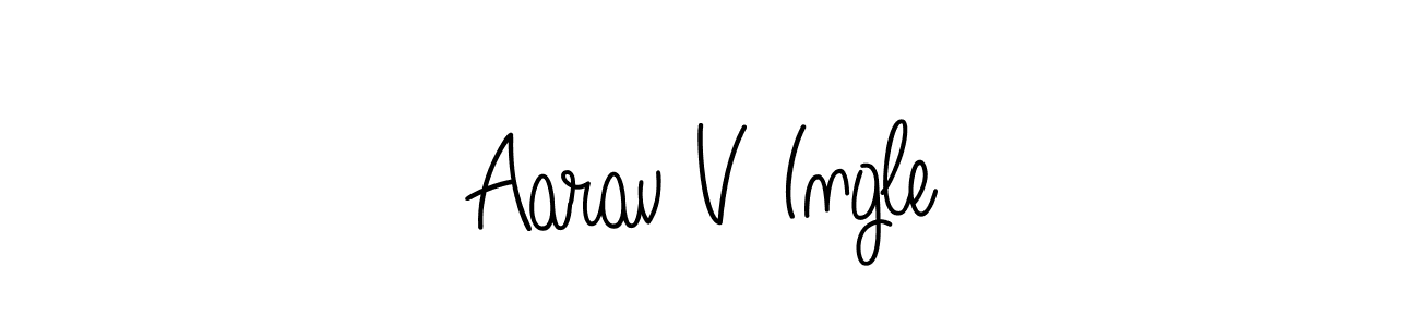Also we have Aarav V Ingle name is the best signature style. Create professional handwritten signature collection using Angelique-Rose-font-FFP autograph style. Aarav V Ingle signature style 5 images and pictures png