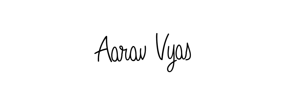 Design your own signature with our free online signature maker. With this signature software, you can create a handwritten (Angelique-Rose-font-FFP) signature for name Aarav Vyas. Aarav Vyas signature style 5 images and pictures png