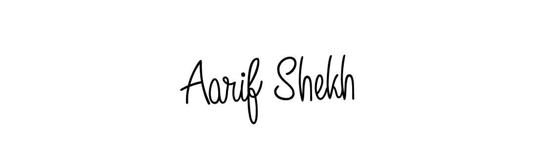 Make a beautiful signature design for name Aarif Shekh. With this signature (Angelique-Rose-font-FFP) style, you can create a handwritten signature for free. Aarif Shekh signature style 5 images and pictures png