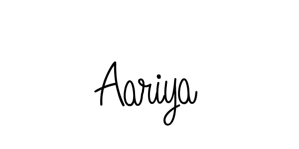 Design your own signature with our free online signature maker. With this signature software, you can create a handwritten (Angelique-Rose-font-FFP) signature for name Aariya. Aariya signature style 5 images and pictures png