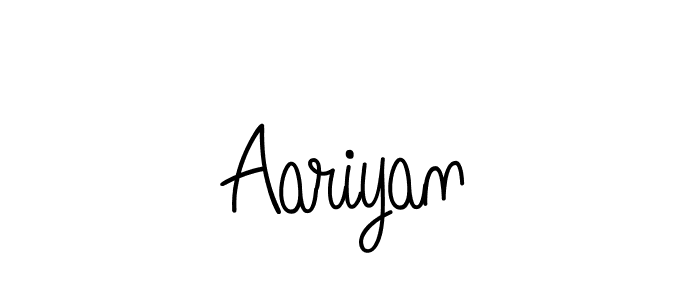 Use a signature maker to create a handwritten signature online. With this signature software, you can design (Angelique-Rose-font-FFP) your own signature for name Aariyan. Aariyan signature style 5 images and pictures png