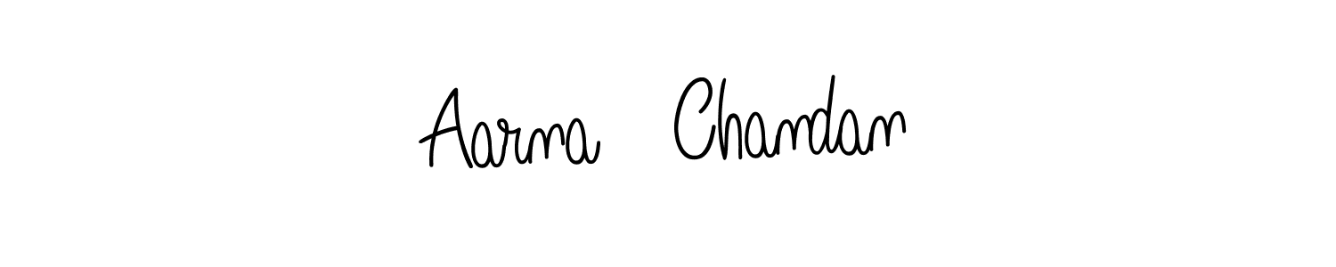 Make a beautiful signature design for name Aarna   Chandan. With this signature (Angelique-Rose-font-FFP) style, you can create a handwritten signature for free. Aarna   Chandan signature style 5 images and pictures png