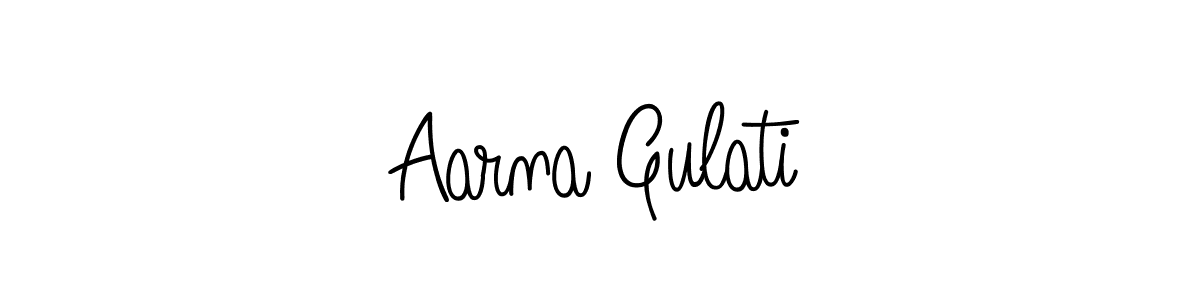 Aarna Gulati stylish signature style. Best Handwritten Sign (Angelique-Rose-font-FFP) for my name. Handwritten Signature Collection Ideas for my name Aarna Gulati. Aarna Gulati signature style 5 images and pictures png