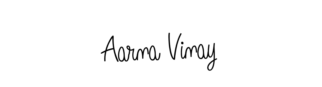 Make a beautiful signature design for name Aarna Vinay. With this signature (Angelique-Rose-font-FFP) style, you can create a handwritten signature for free. Aarna Vinay signature style 5 images and pictures png