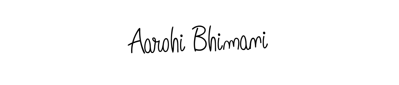 Create a beautiful signature design for name Aarohi Bhimani. With this signature (Angelique-Rose-font-FFP) fonts, you can make a handwritten signature for free. Aarohi Bhimani signature style 5 images and pictures png