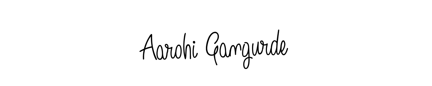 Create a beautiful signature design for name Aarohi Gangurde. With this signature (Angelique-Rose-font-FFP) fonts, you can make a handwritten signature for free. Aarohi Gangurde signature style 5 images and pictures png